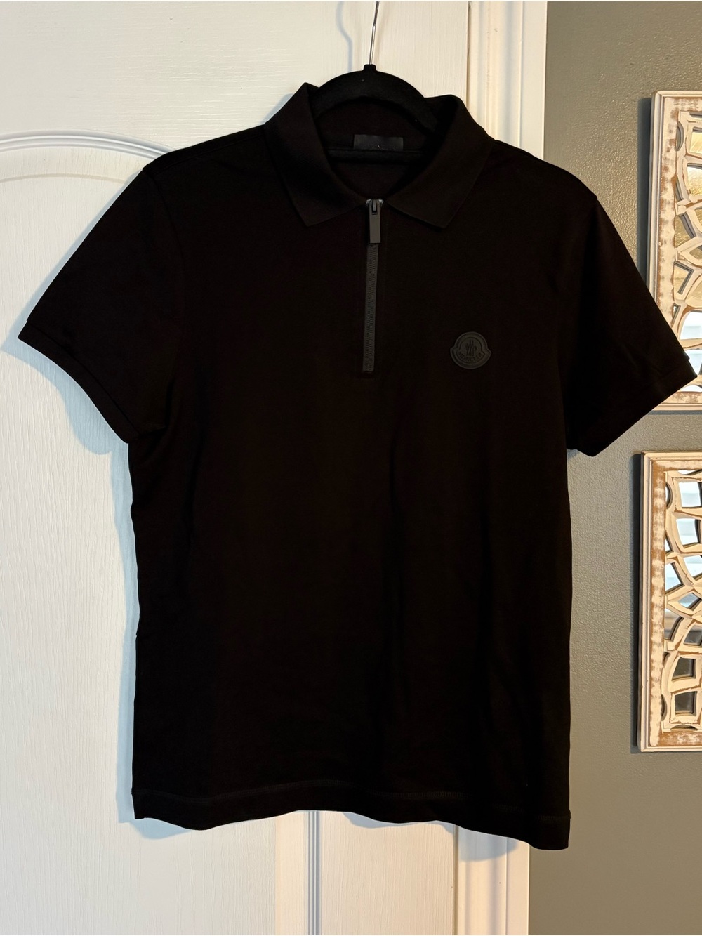 Moncler Logo Patch Short-Sleeve Polo Shirt